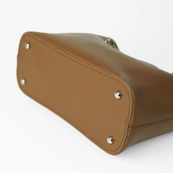 Leather-Verona Tote Bag Brown