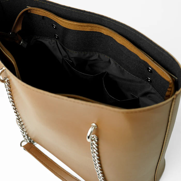 Leather-Verona Tote Bag Brown