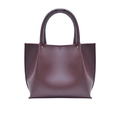 Leather-Daily Tote Bag Maroon