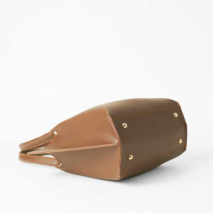 Leather-Daily Tote Bag Brown