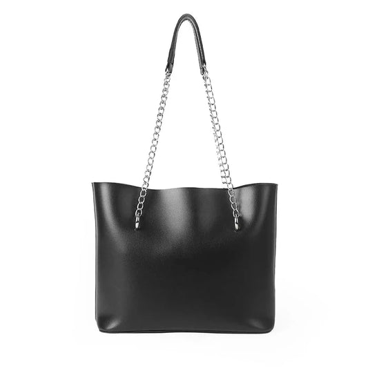 Leather-Verona Tote Bag Black